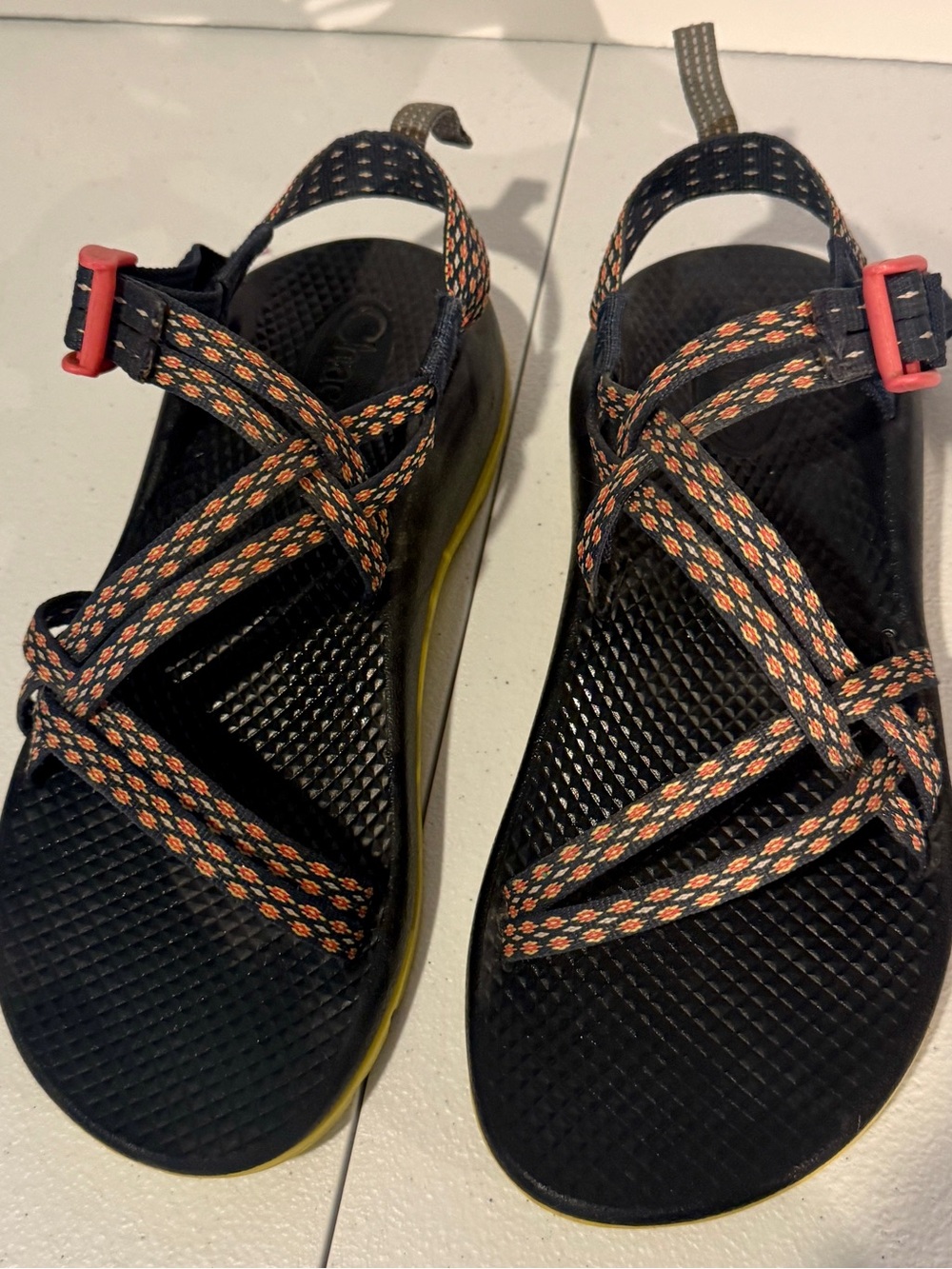 Chaco Kids ZX1 EcoTread Crest Citrus Sandals Size 4 Big Kid